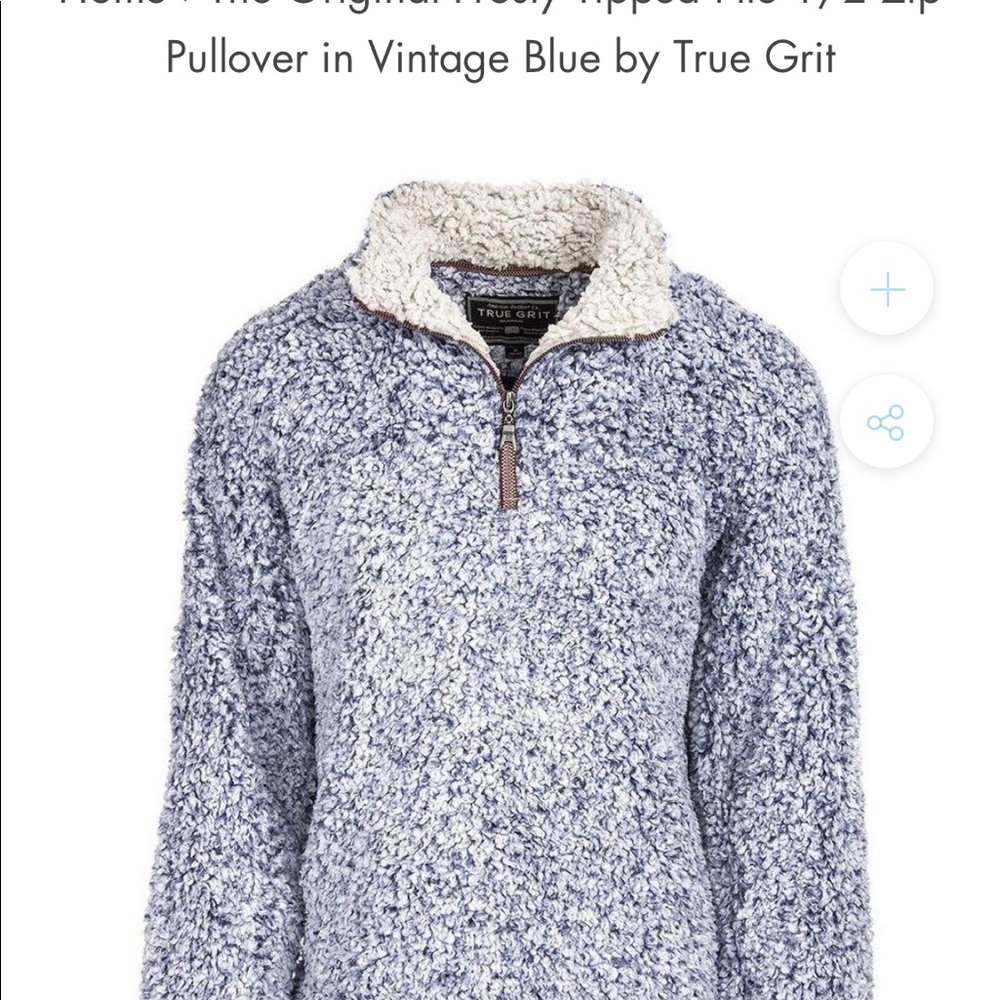 True Grit Vintage Blue Sherpa